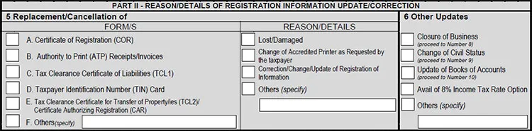 生活攻略-菲律宾如何填写 BIR 表格 1905 以更改或更新您的纳税人信息(3)