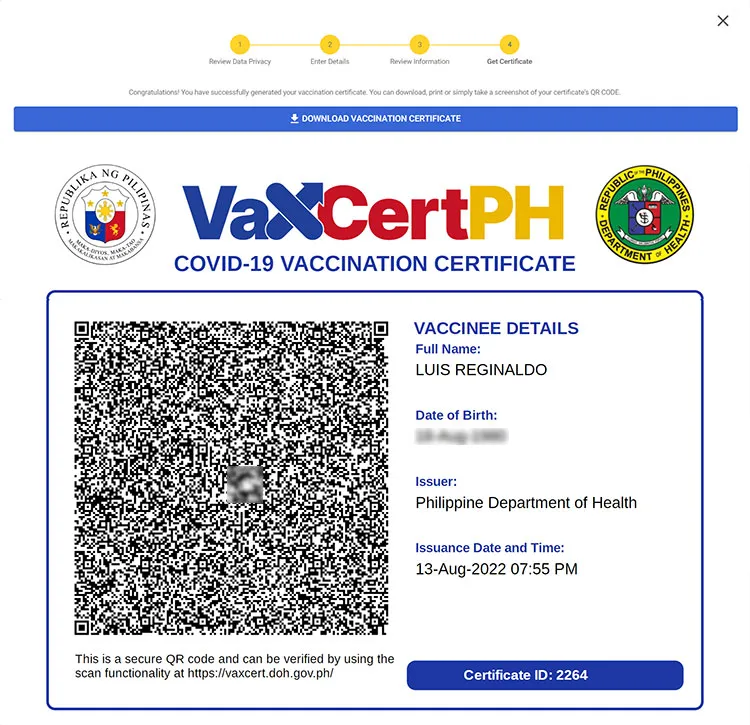 生活攻略-如何获得您的 VaxCertPH 数字疫苗接种证书(12)