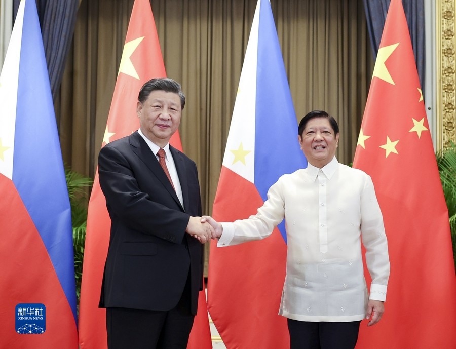 快讯-习近平会见菲律宾总统马科斯(1)