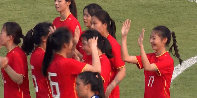 快讯-多点开花！中国U20女足6-0菲律宾 夺亚预赛开门红(1)