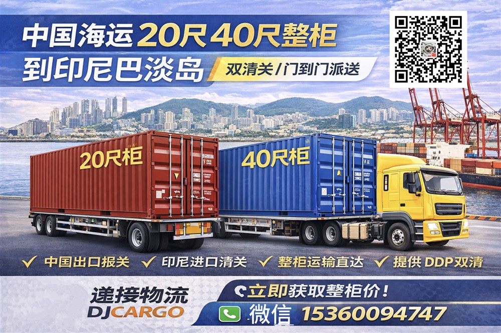 空运海运-中国海运20尺40尺整柜集装箱到印尼巴淡岛双清关到门操作.(1)