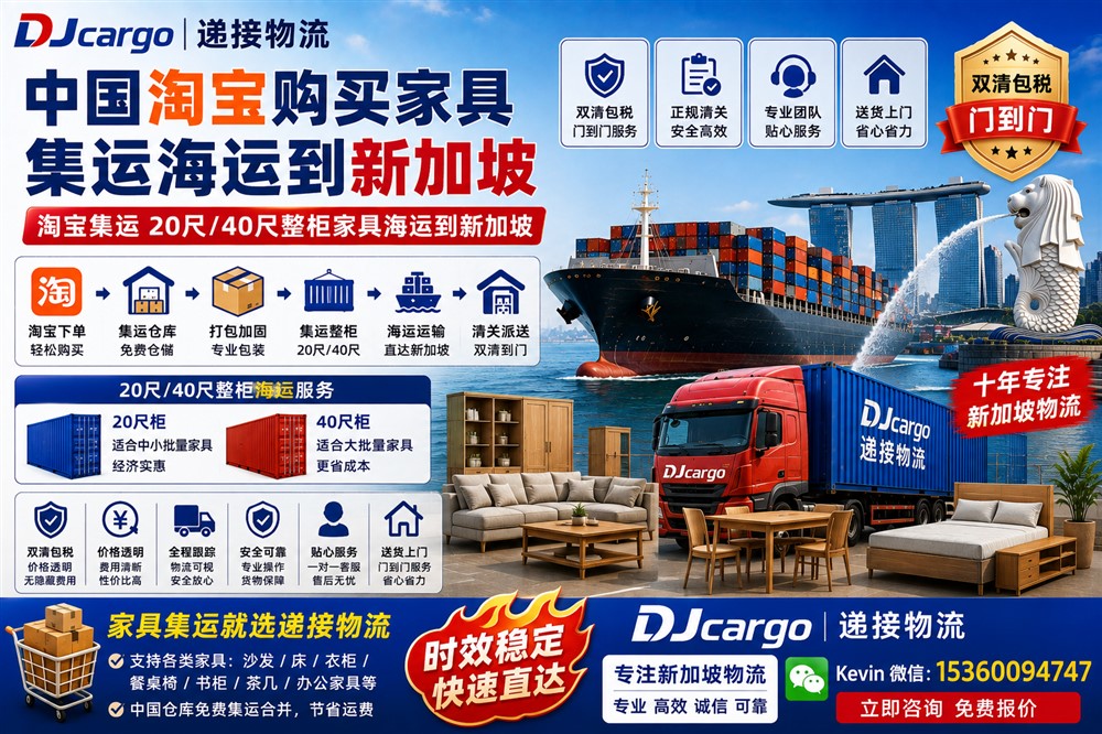 空运海运-中国淘宝购买家具海运到新加坡双清到门、集运操作流程(1)
