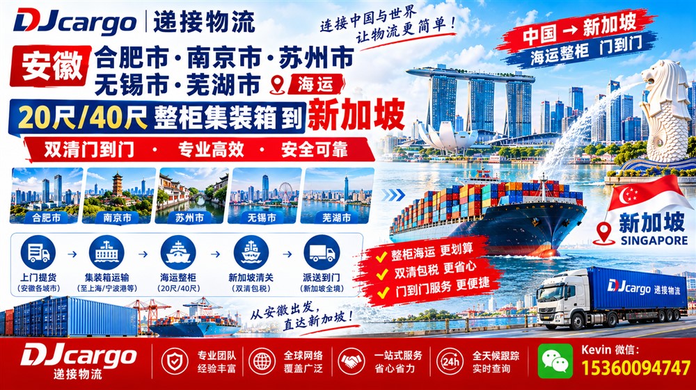 空运海运-从安徽海运20尺/40尺集装箱整柜到新加坡双清门到门费用查询(1)