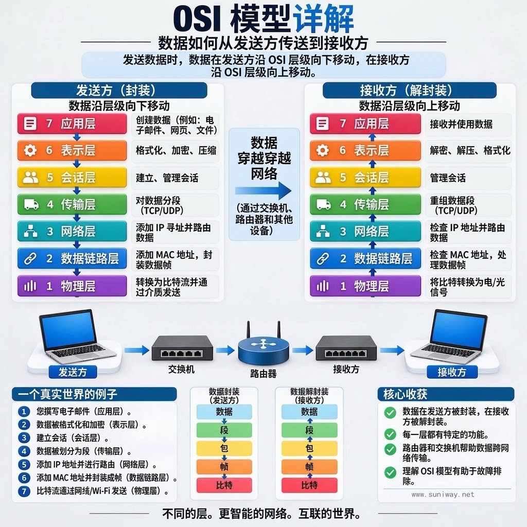 网络通讯-OSI 模型详解 —— 数据如何在发送方与接收方之间传输(1)