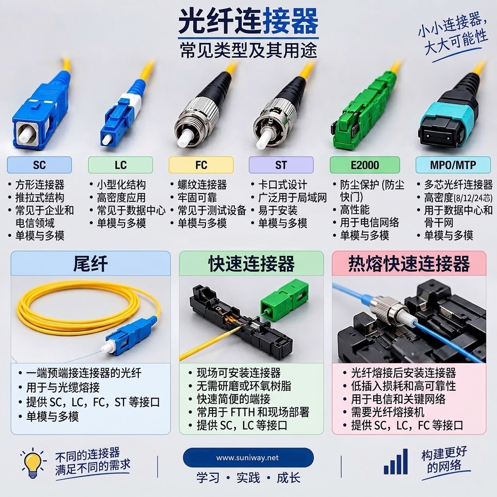 网络通讯-光纤连接器 —— 认识您的连接器(1)